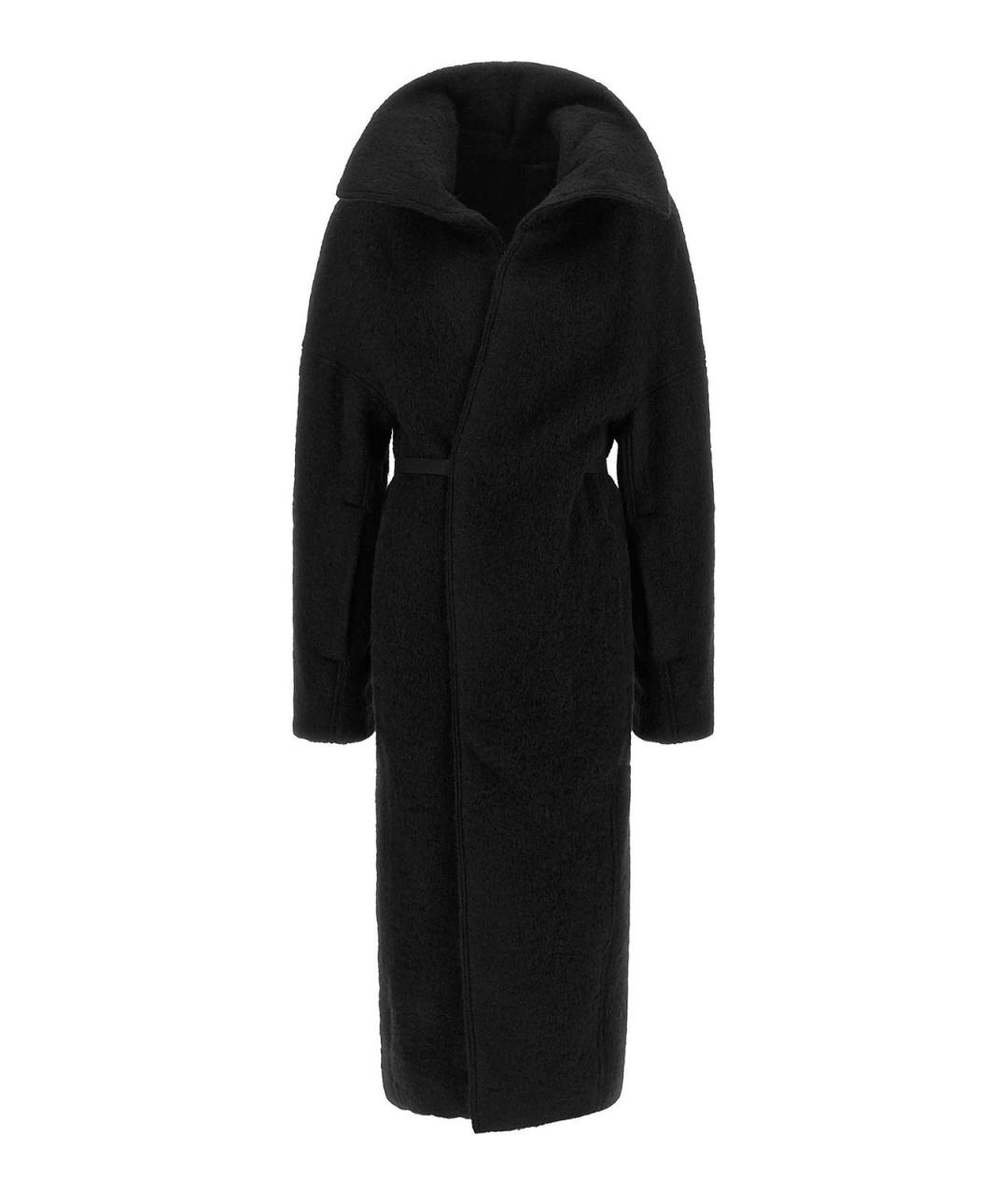 RICK OWENS Черное шерстяное пальто, фото 1
