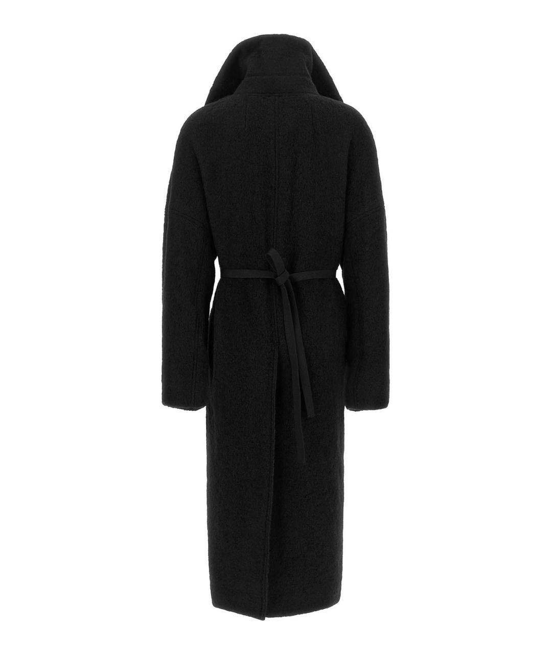 RICK OWENS Черное шерстяное пальто, фото 2