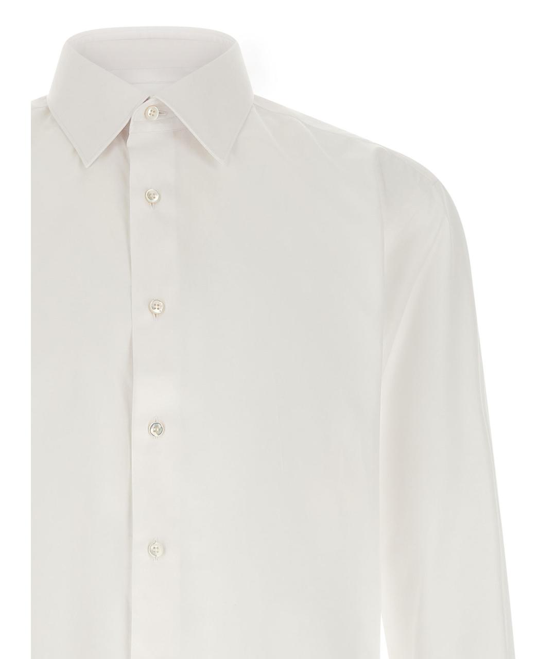 BRIONI Белая хлопковая кэжуал рубашка, фото 3
