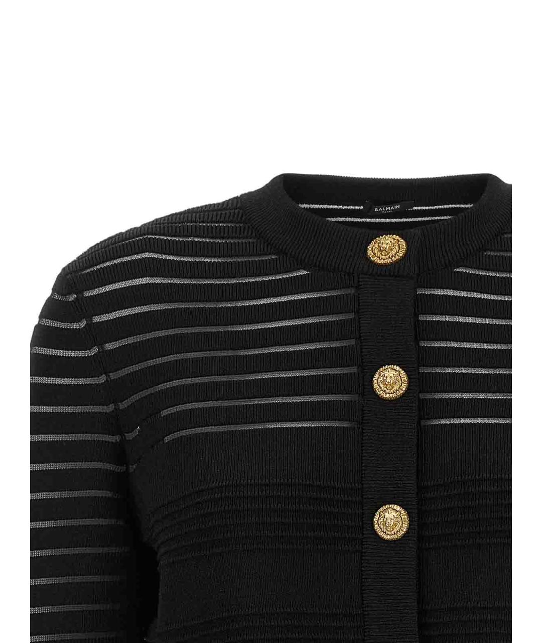 BALMAIN Черный вискозный кардиган, фото 3