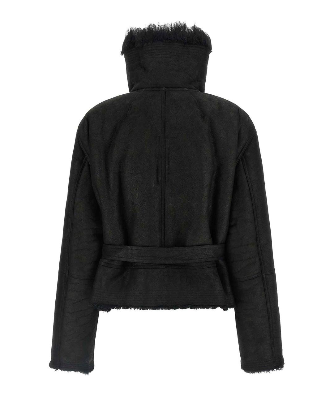 RICK OWENS Черная кожаная куртка, фото 2
