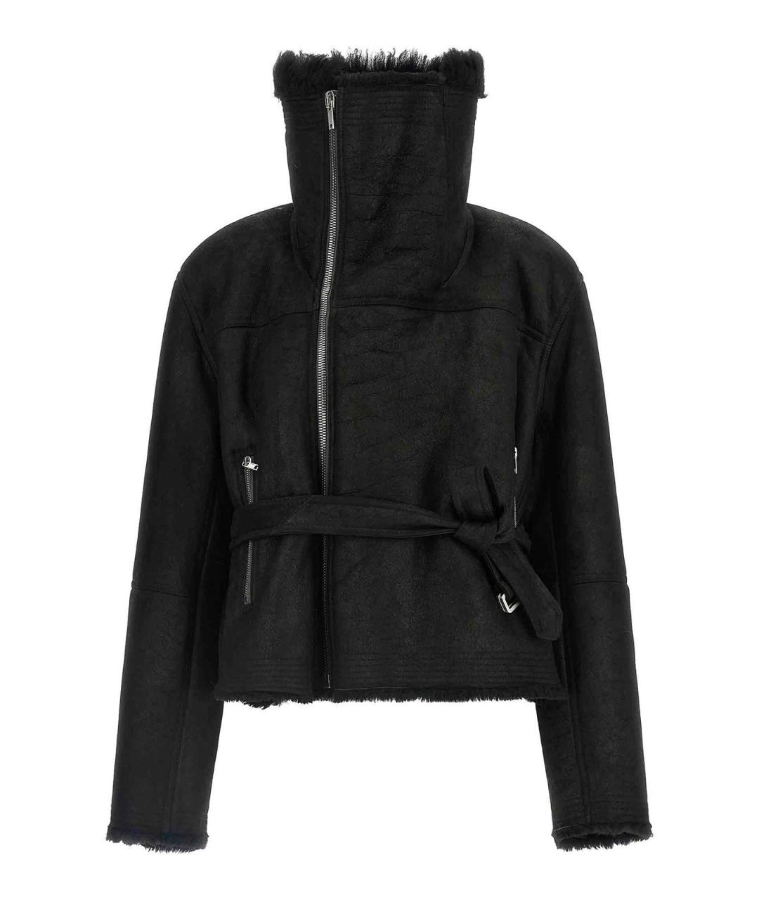 RICK OWENS Черная кожаная куртка, фото 1