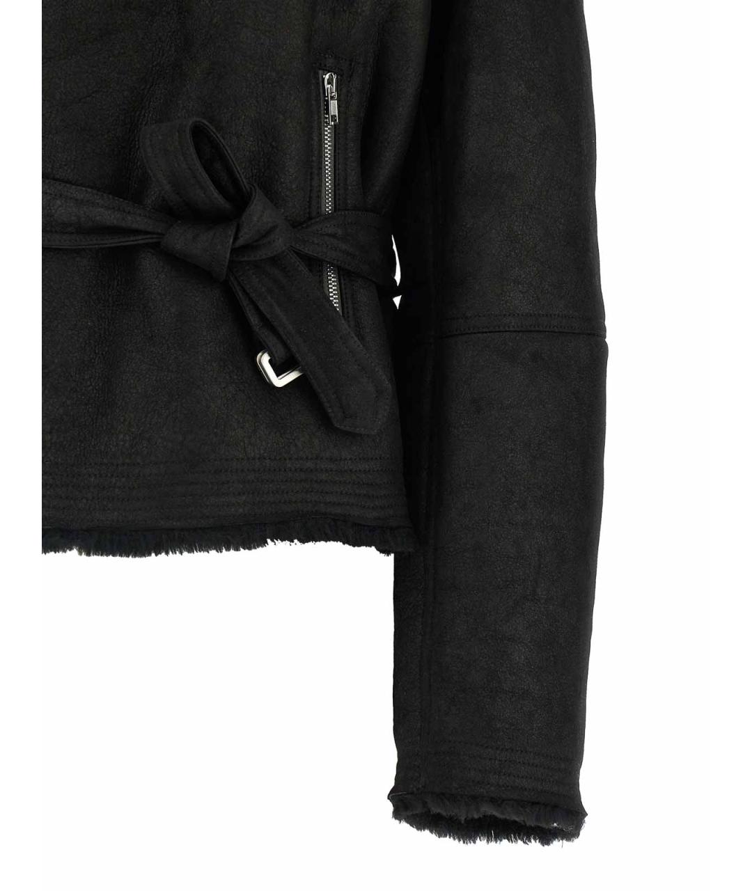 RICK OWENS Черная кожаная куртка, фото 4