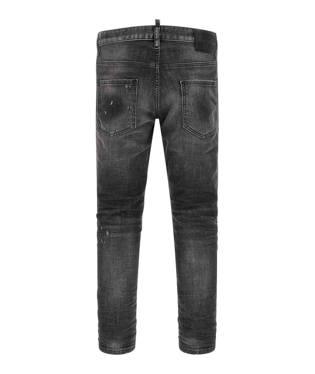 DSQUARED2 Серые хлопко-эластановые джинсы скинни, фото 2