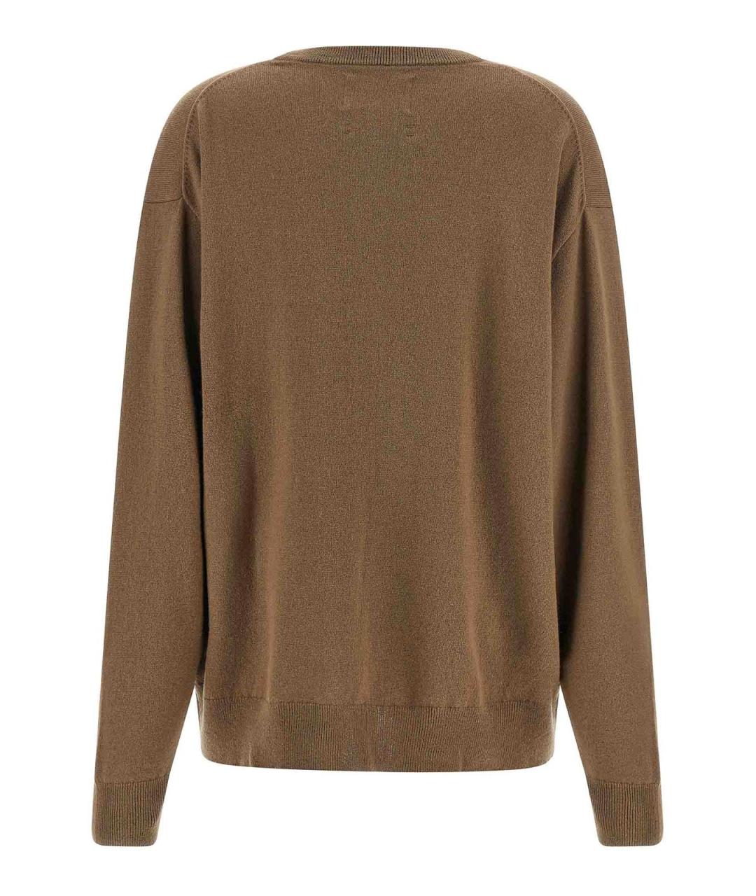 EXTREME CASHMERE Коричневый кашемировый джемпер / свитер, фото 2
