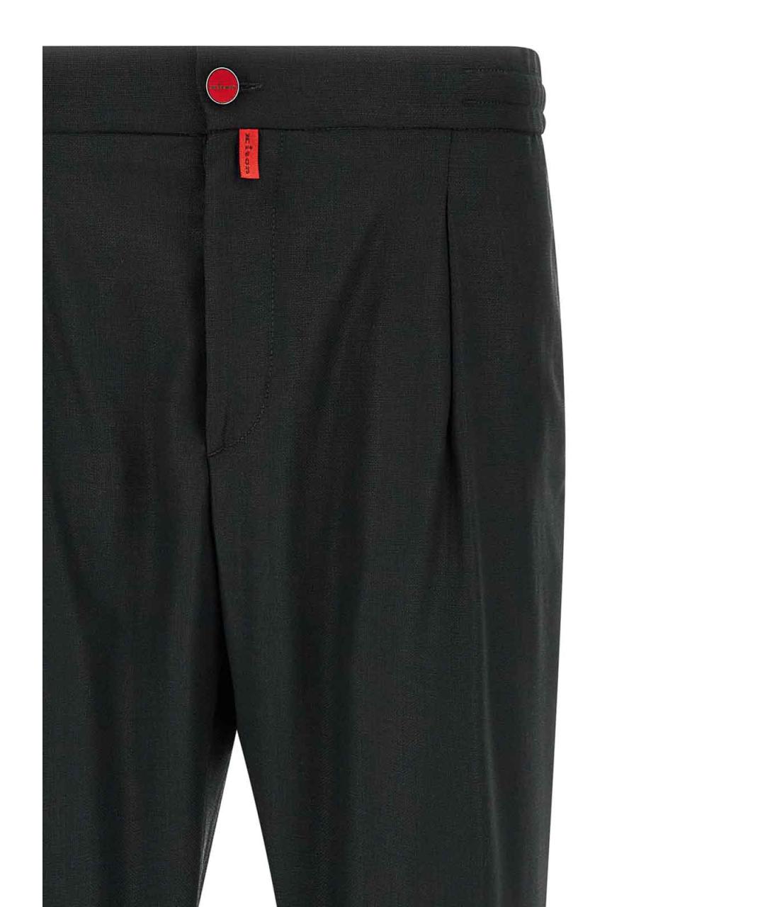 KITON Серые шерстяные повседневные брюки, фото 3