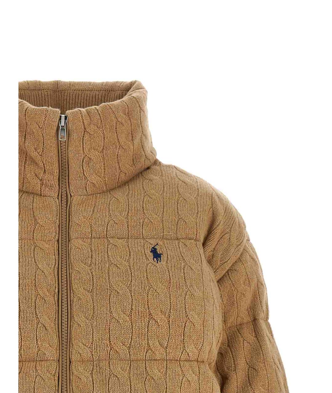 POLO RALPH LAUREN Бежевый кашемировый пуховик, фото 3