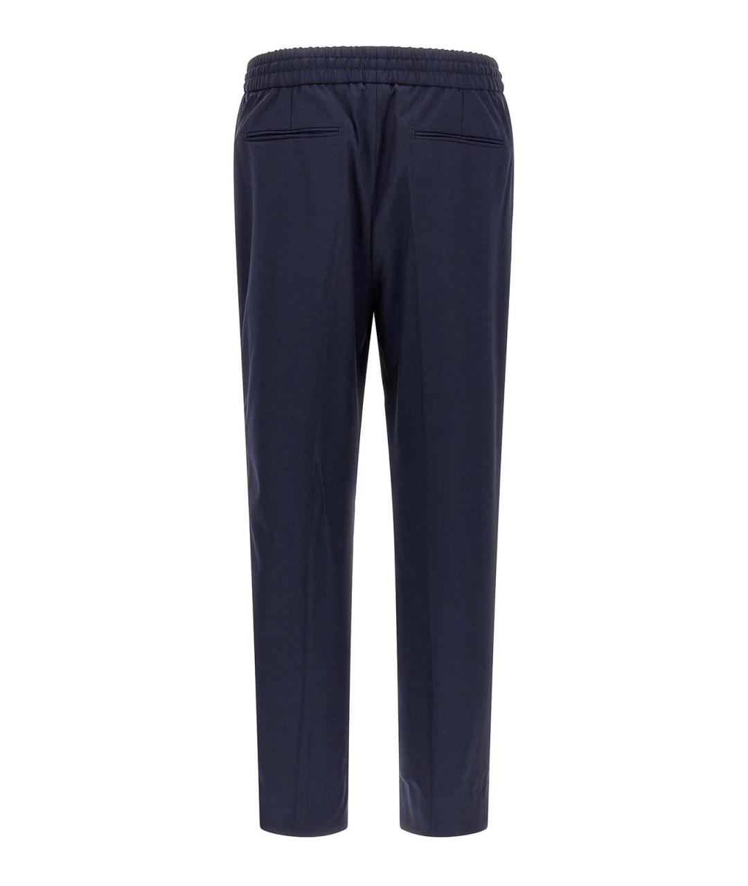 BRIONI Синие шерстяные повседневные брюки, фото 2
