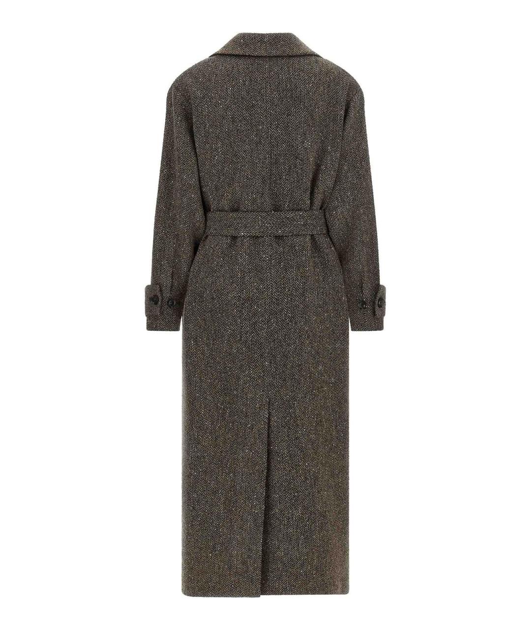 KITON Коричневое шерстяное пальто, фото 2