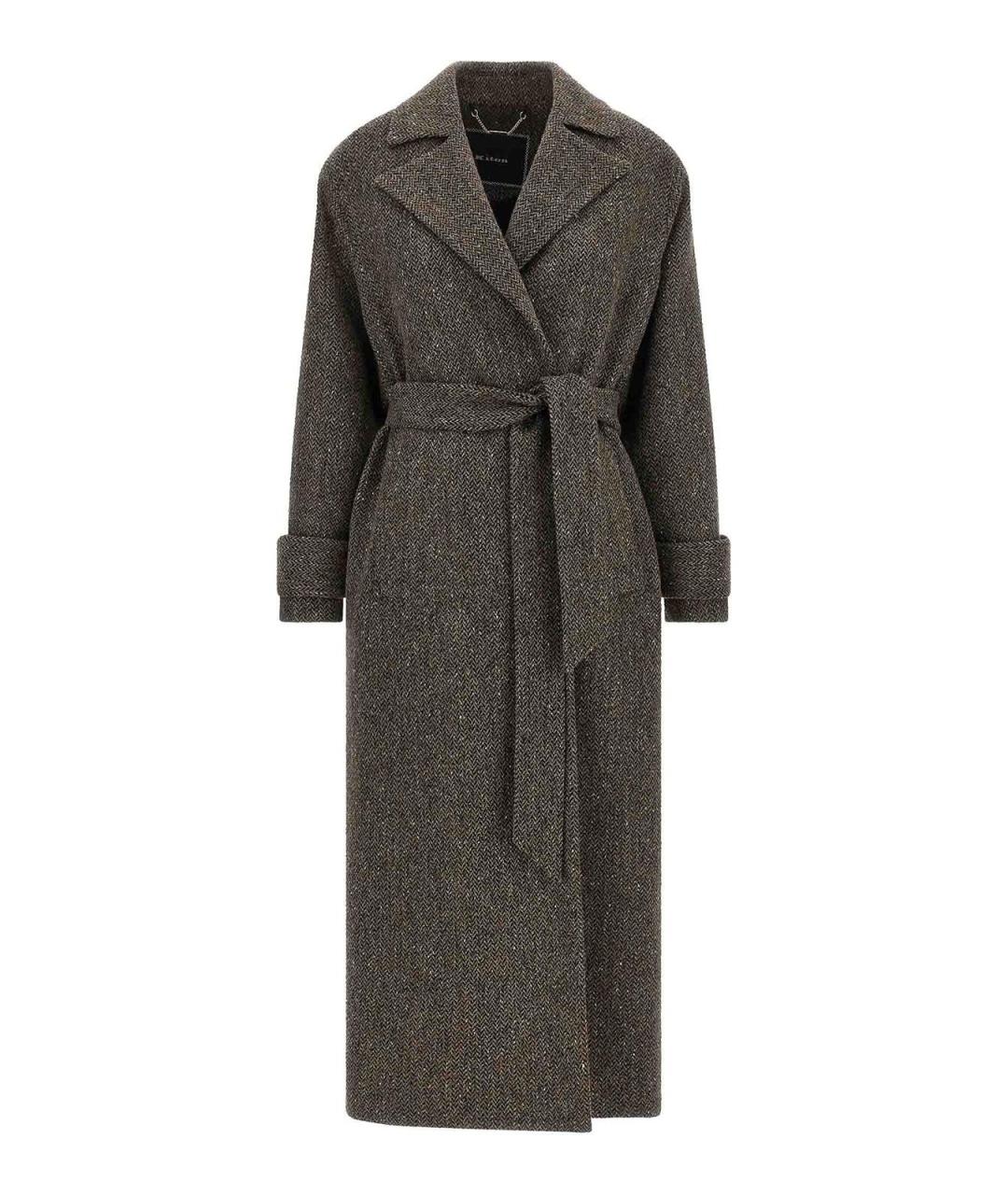 KITON Коричневое шерстяное пальто, фото 1