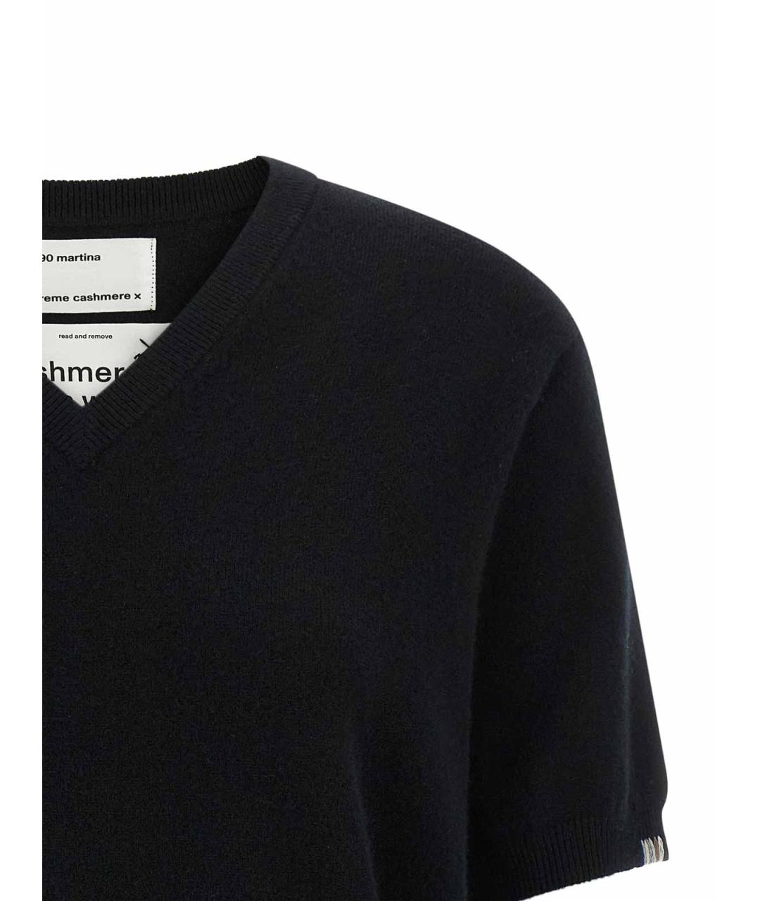 EXTREME CASHMERE Черный кашемировый джемпер / свитер, фото 3