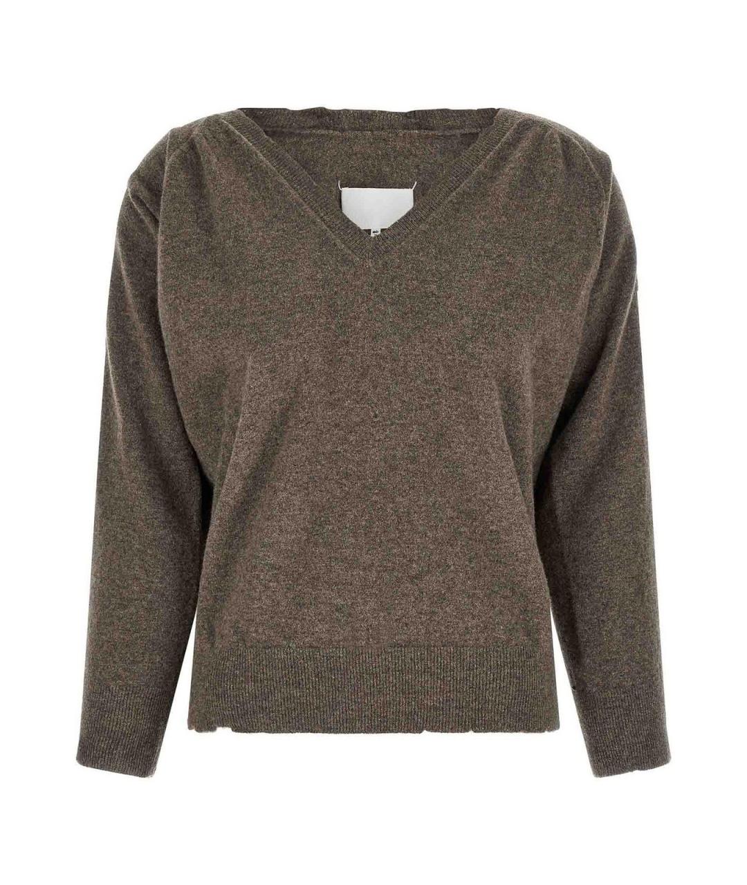 MAISON MARGIELA Коричневый шерстяной джемпер / свитер, фото 1