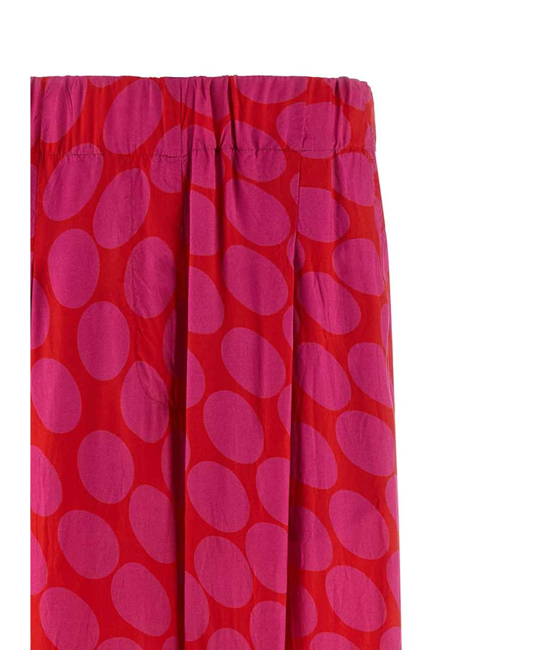 DRIES VAN NOTEN Красные вискозные брюки широкие, фото 3