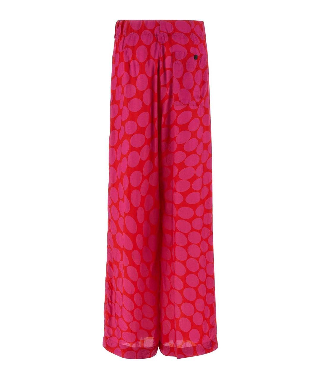 DRIES VAN NOTEN Красные вискозные брюки широкие, фото 2