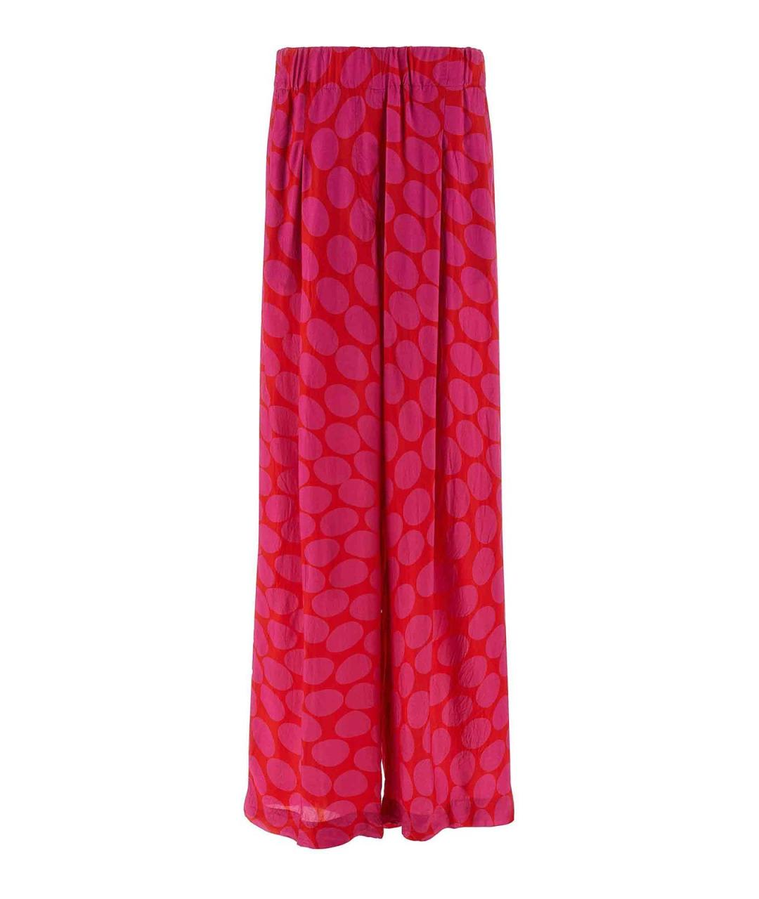 DRIES VAN NOTEN Красные вискозные брюки широкие, фото 1