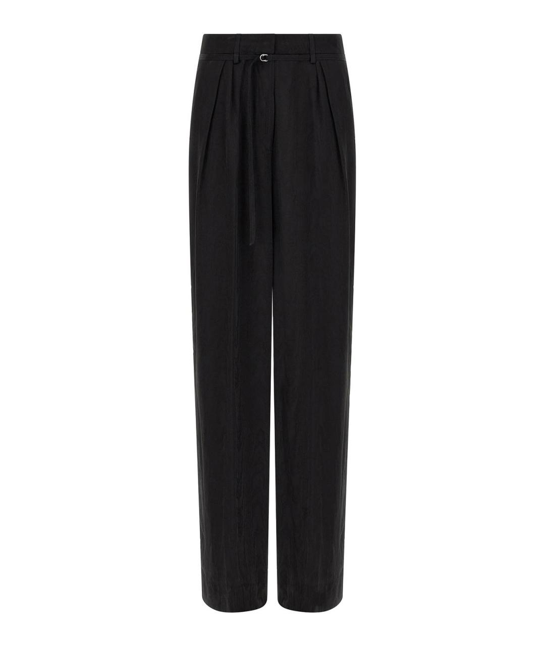 DRIES VAN NOTEN Черные хлопковые прямые брюки, фото 1