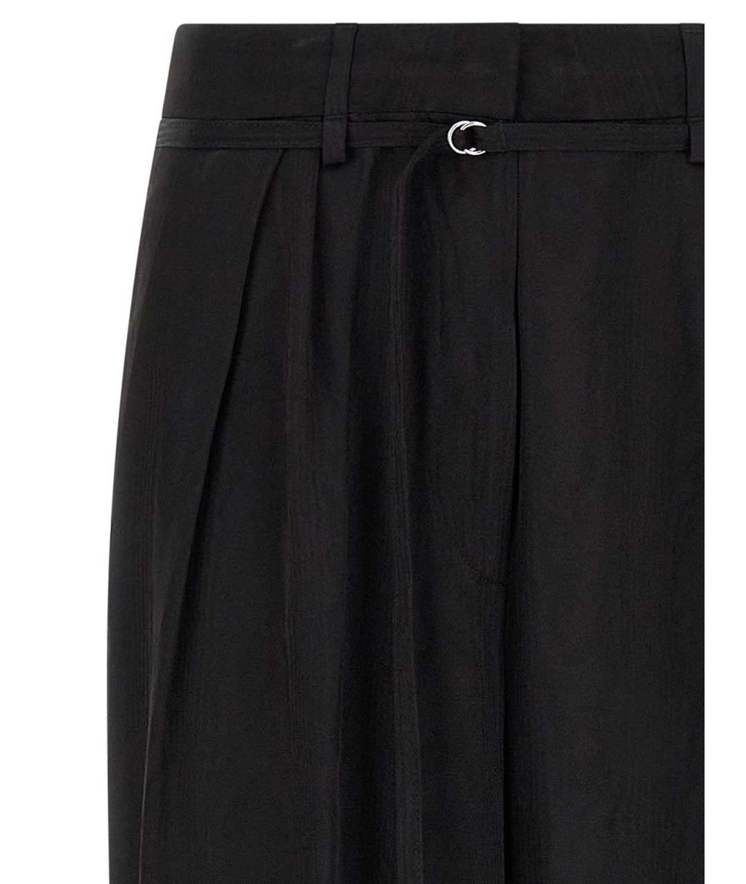 DRIES VAN NOTEN Черные хлопковые прямые брюки, фото 3