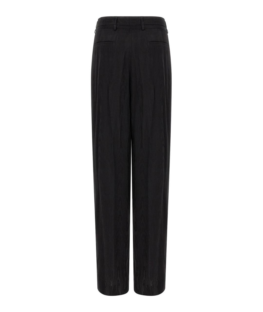 DRIES VAN NOTEN Черные хлопковые прямые брюки, фото 2