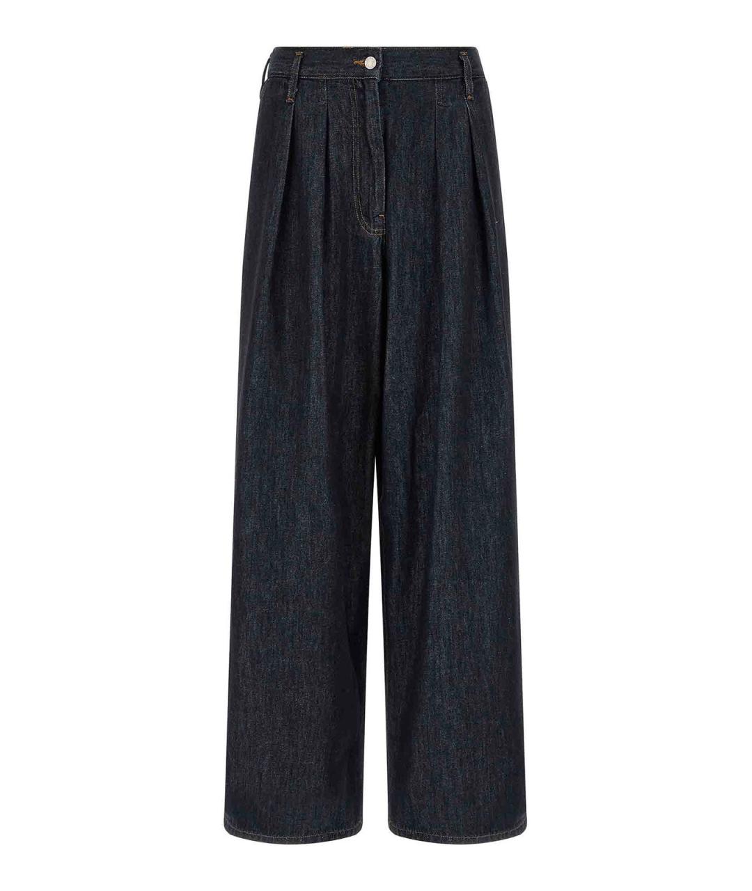 DRIES VAN NOTEN Синие хлопковые прямые джинсы, фото 1