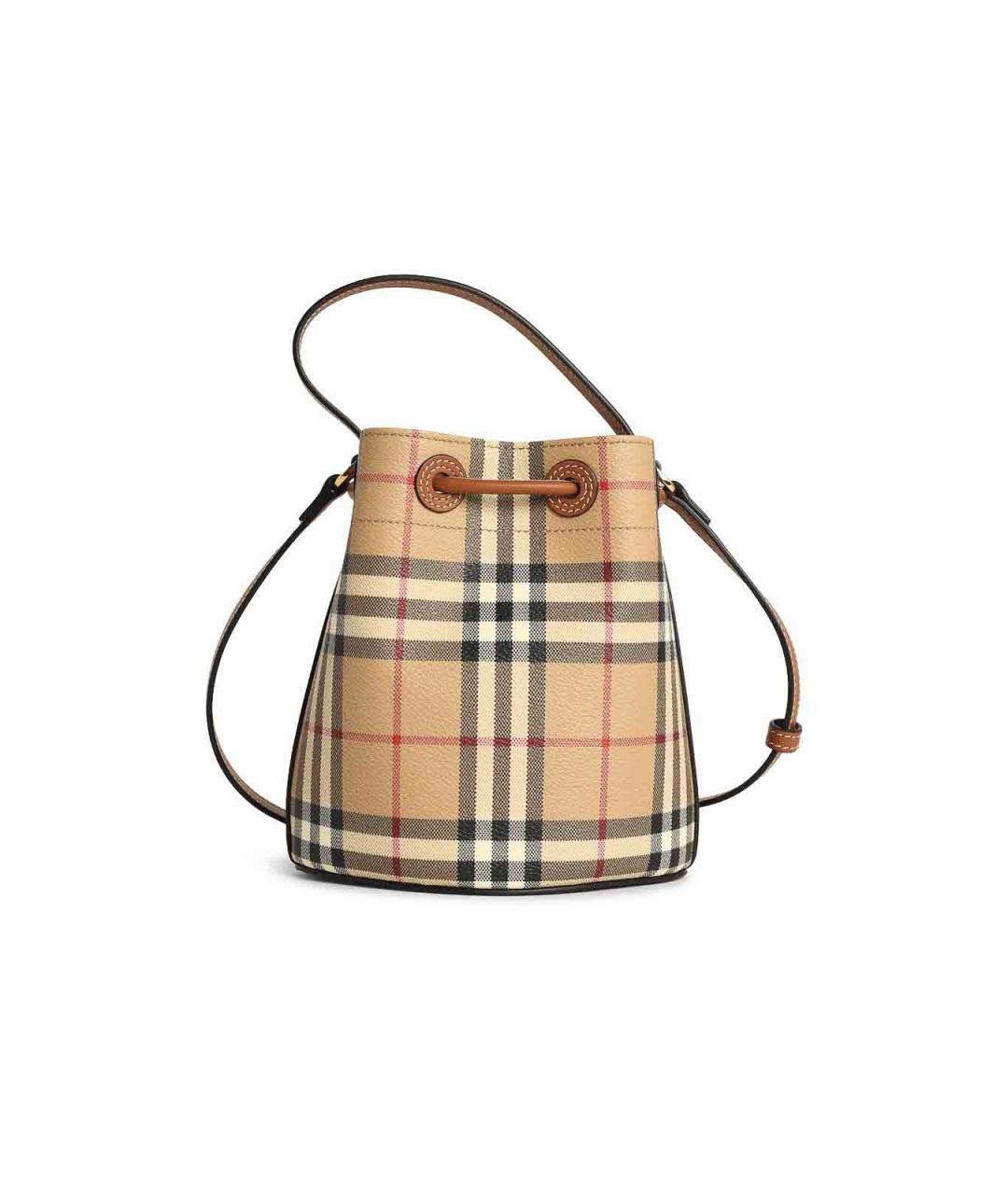 BURBERRY Бежевая кожаная сумка с короткими ручками, фото 3