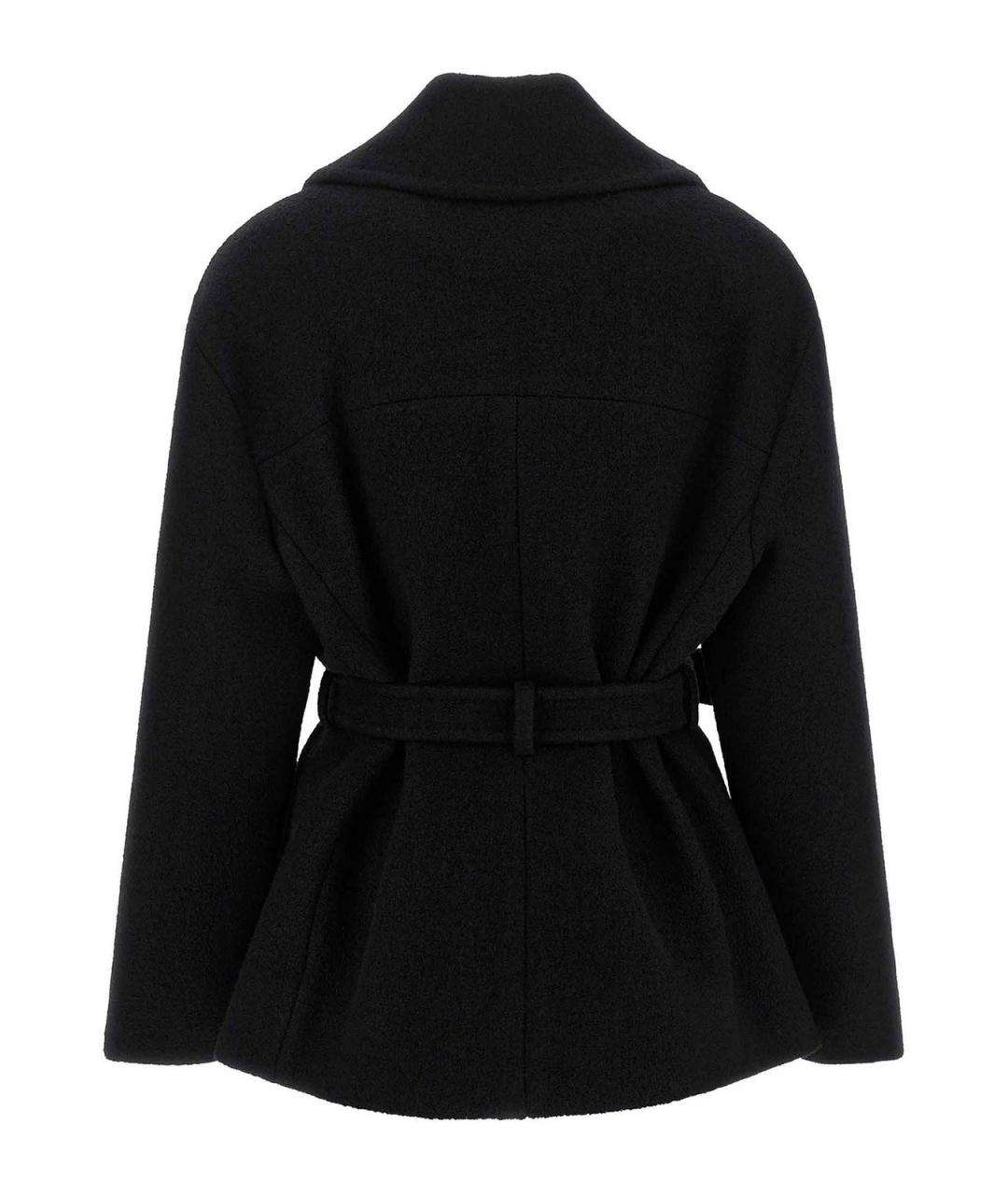BALMAIN Черное шерстяное пальто, фото 2
