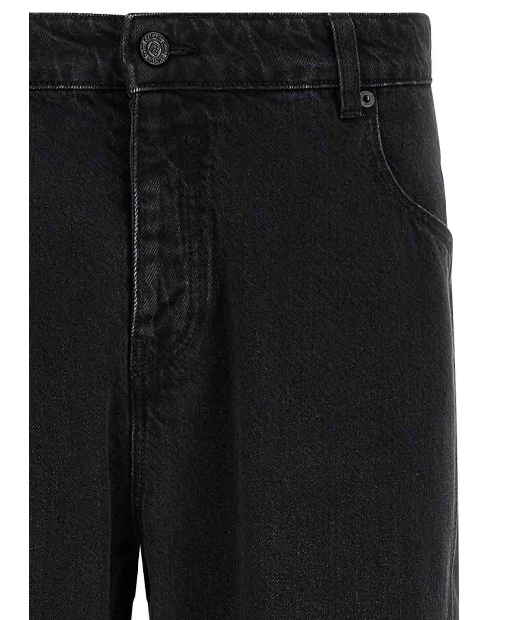 BALMAIN Черные хлопковые прямые джинсы, фото 3