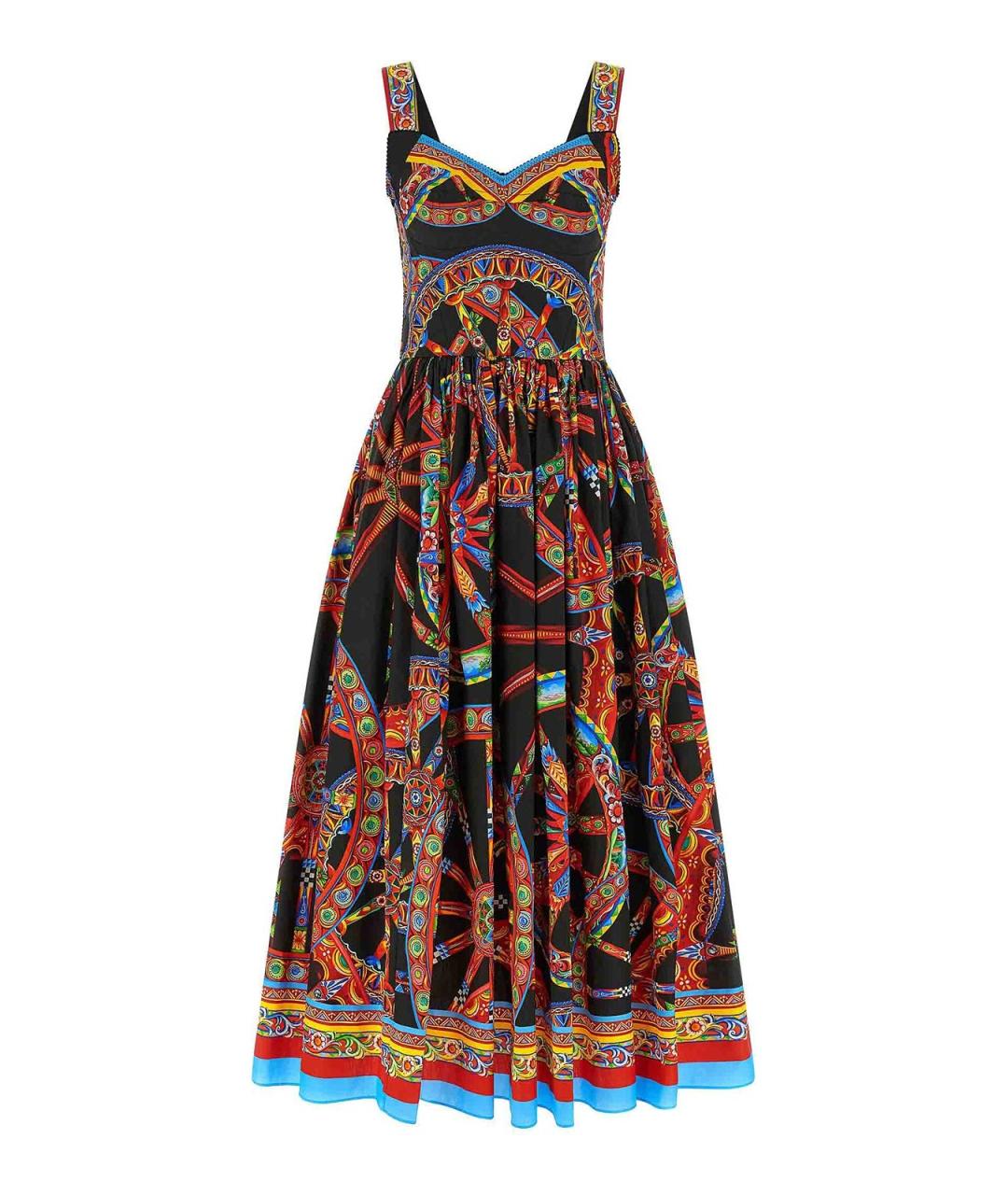 DOLCE&GABBANA Мульти хлопковый сарафан, фото 1
