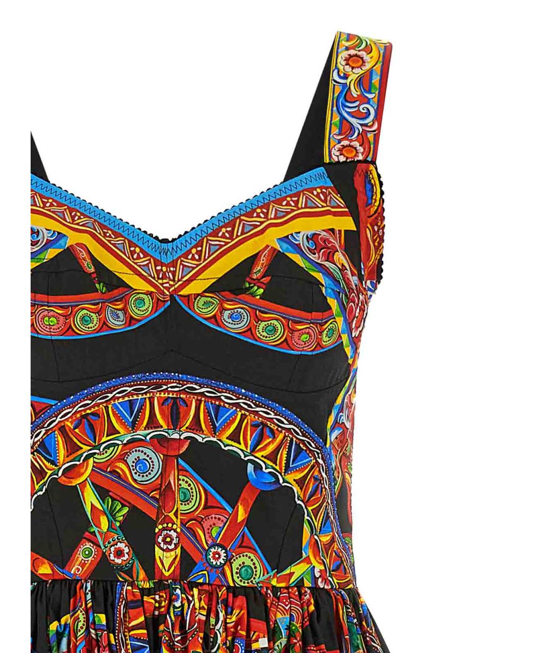 DOLCE&GABBANA Мульти хлопковый сарафан, фото 3