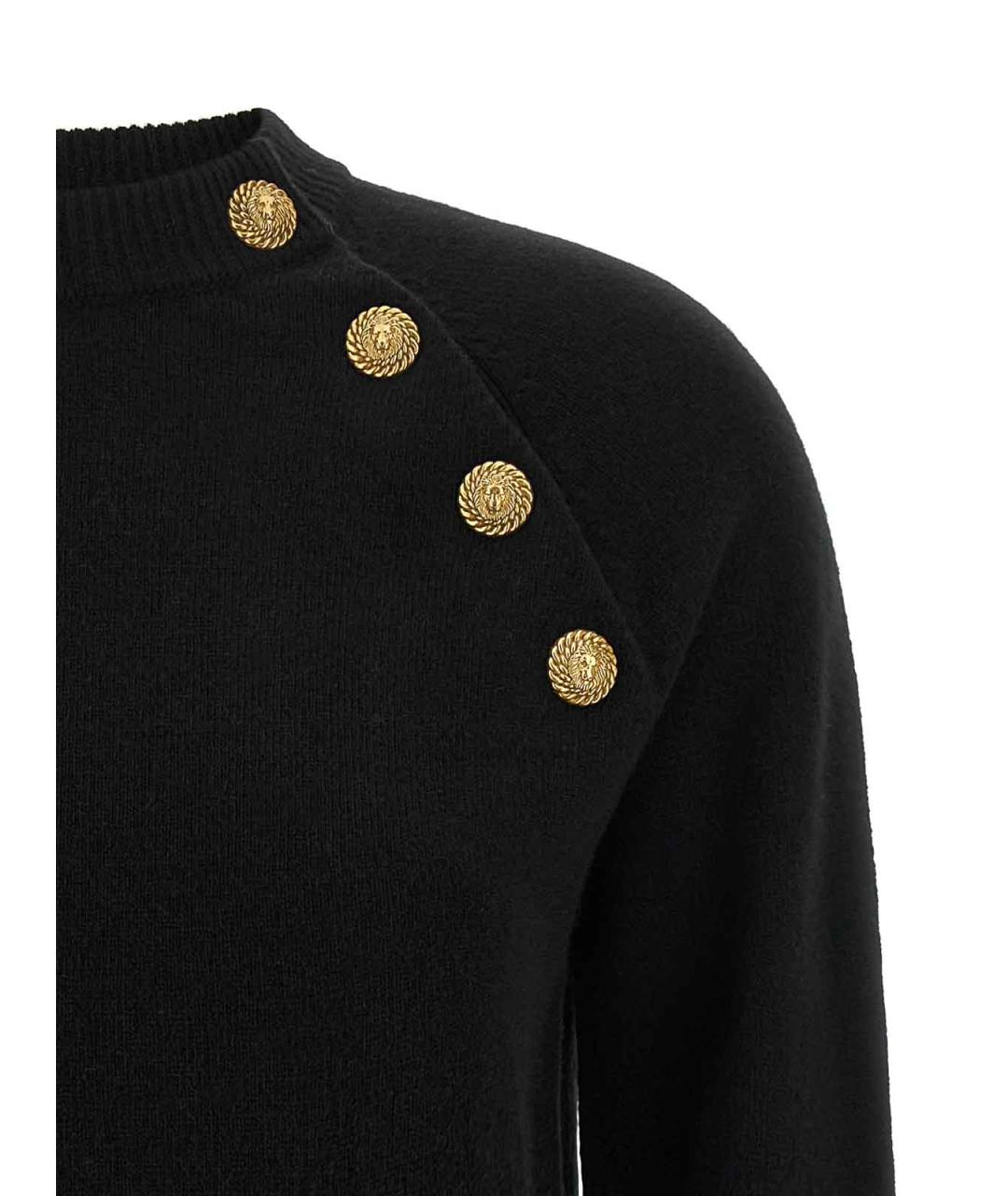 BALMAIN Черный шерстяной джемпер / свитер, фото 3