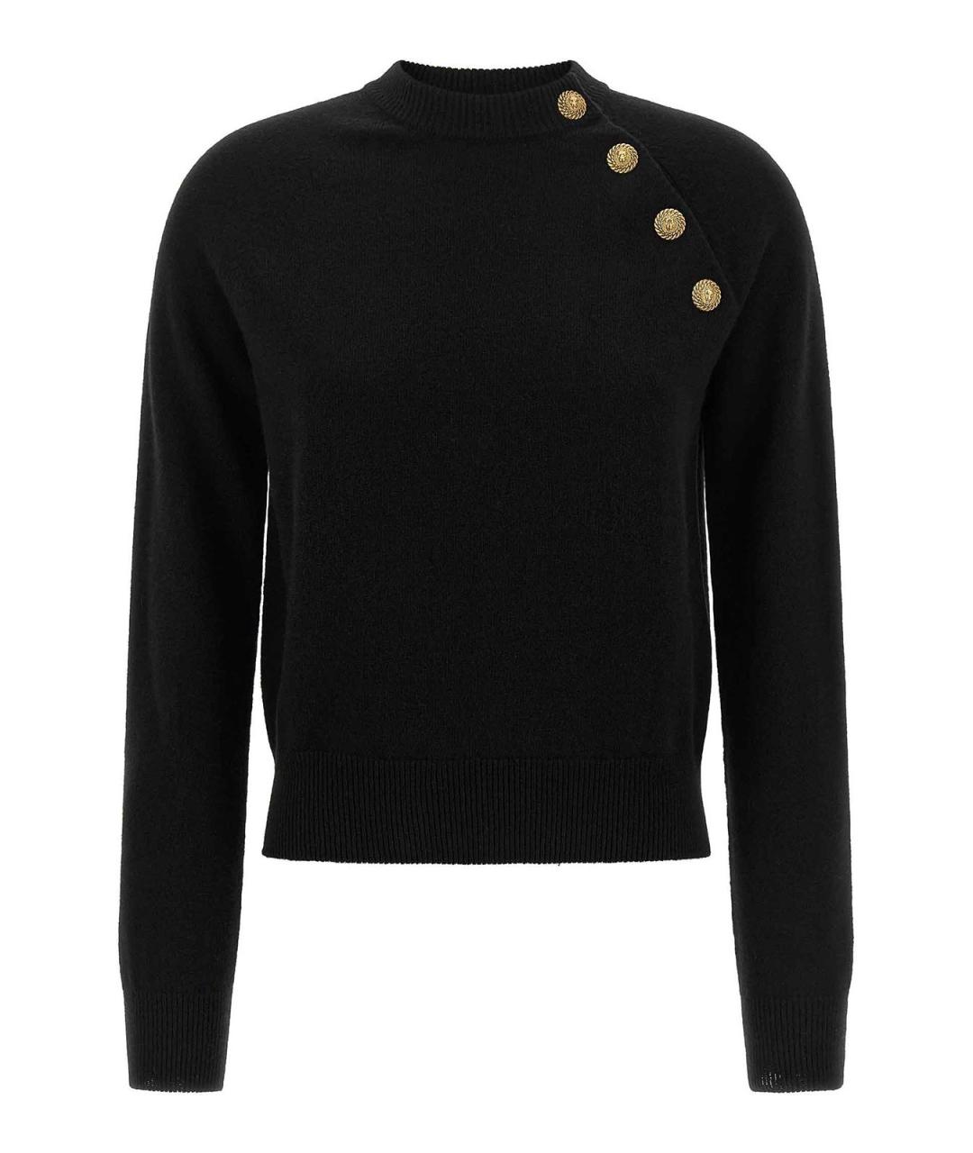 BALMAIN Черный шерстяной джемпер / свитер, фото 1