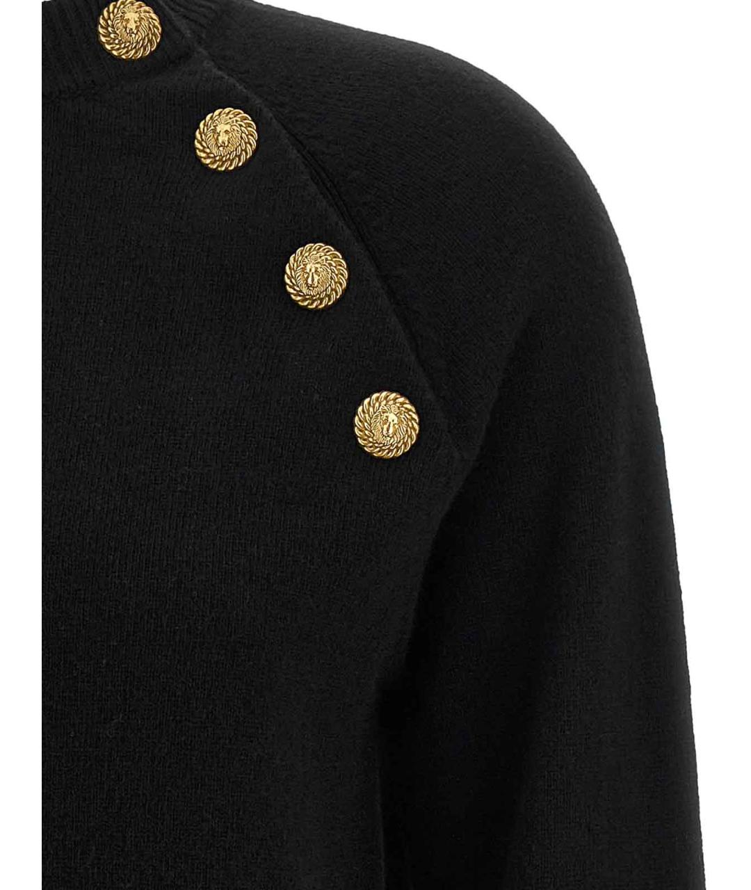BALMAIN Черный шерстяной джемпер / свитер, фото 4