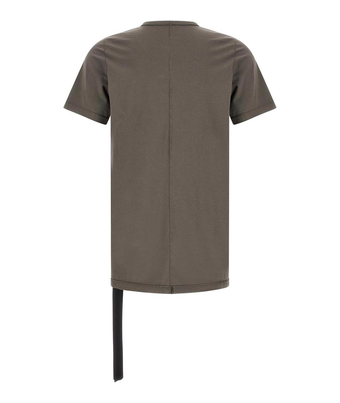 RICK OWENS DRKSHDW Серая хлопковая футболка, фото 2