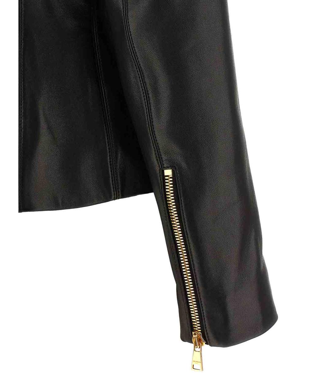 BALMAIN Черная кожаная куртка, фото 4