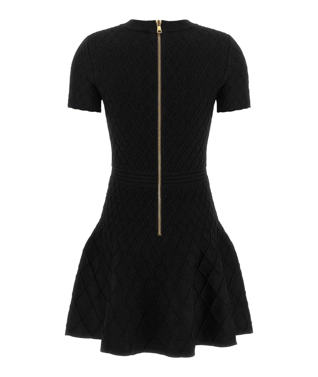 BALMAIN Черное вискозное повседневное платье, фото 2