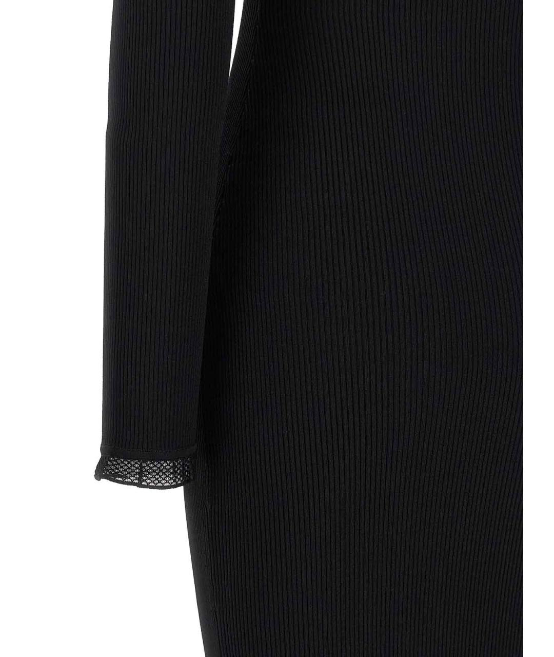 ELISABETTA FRANCHI Черное вискозное повседневное платье, фото 4