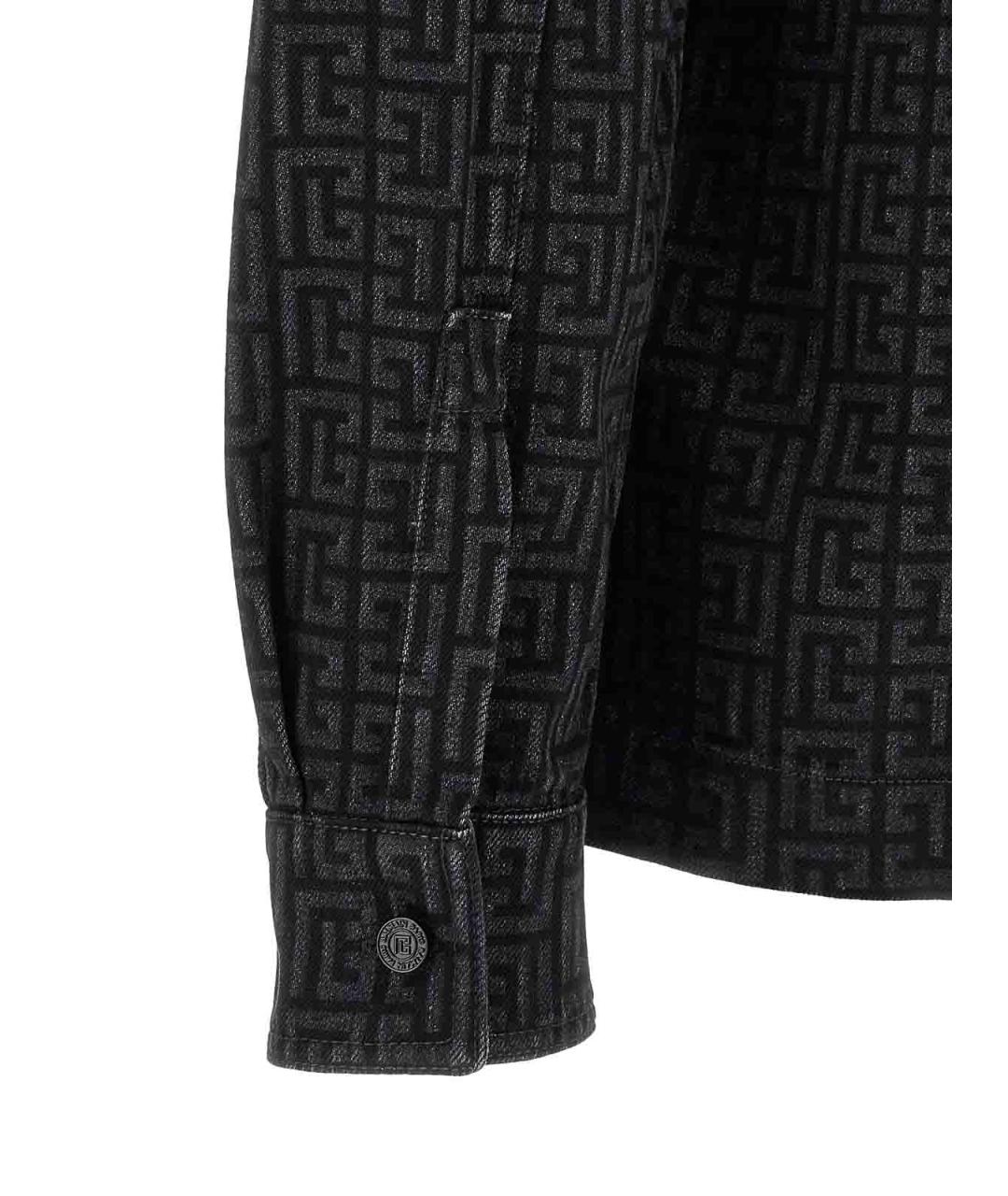 BALMAIN Черная хлопковая кэжуал рубашка, фото 4