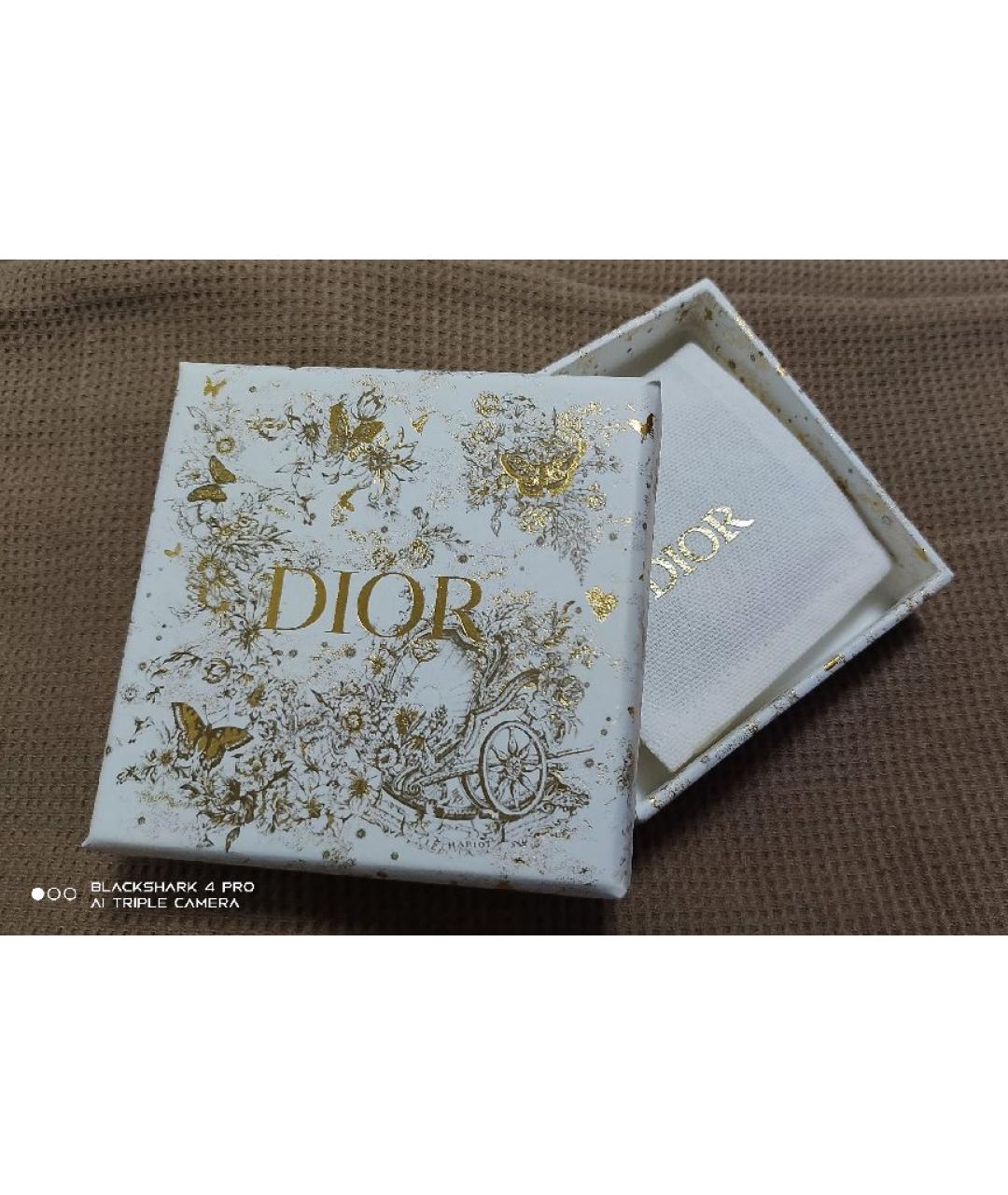CHRISTIAN DIOR Золотые металлические серьги, фото 5