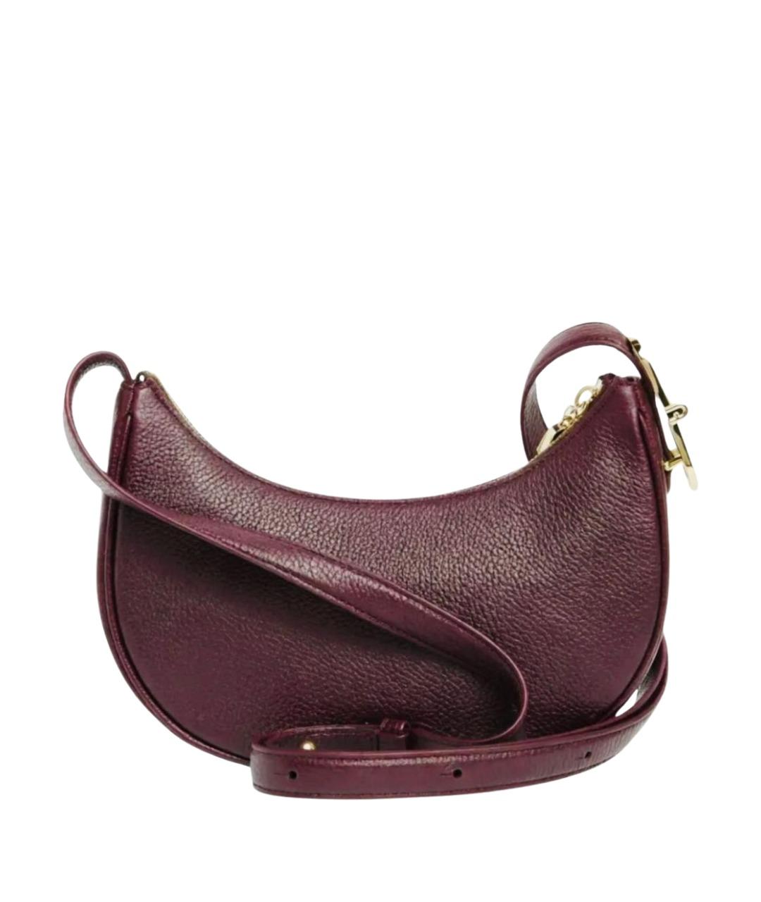 FURLA Бордовая кожаная сумка через плечо, фото 1