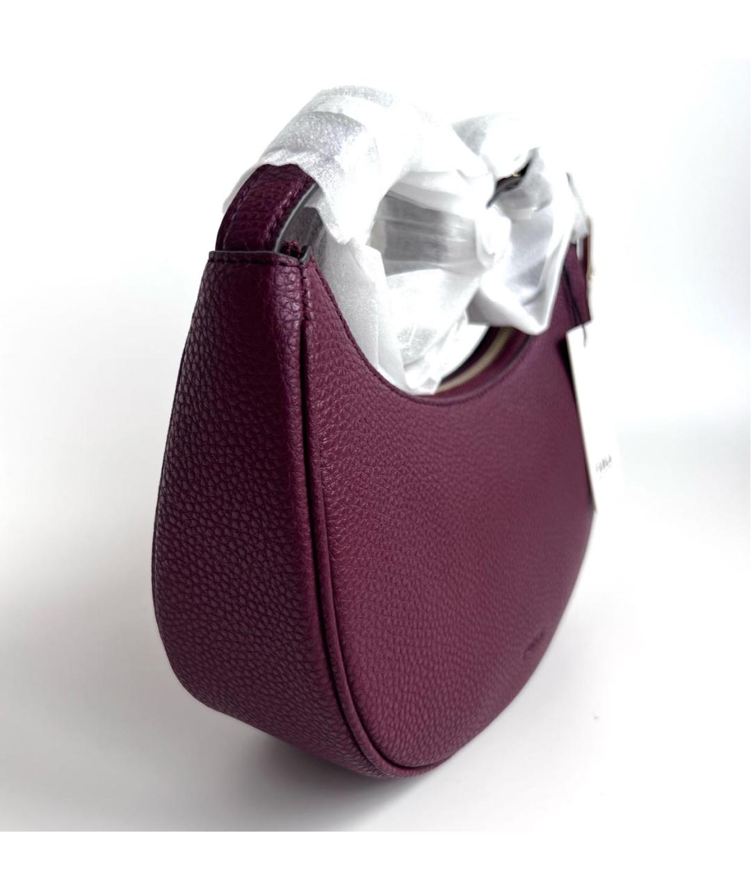 FURLA Бордовая кожаная сумка через плечо, фото 2