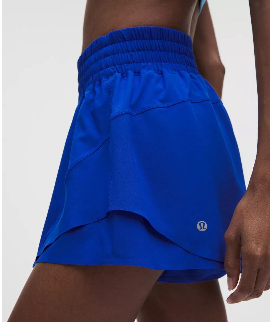 Lululemon Синие полиэстеровые спортивные брюки и шорты, фото 3