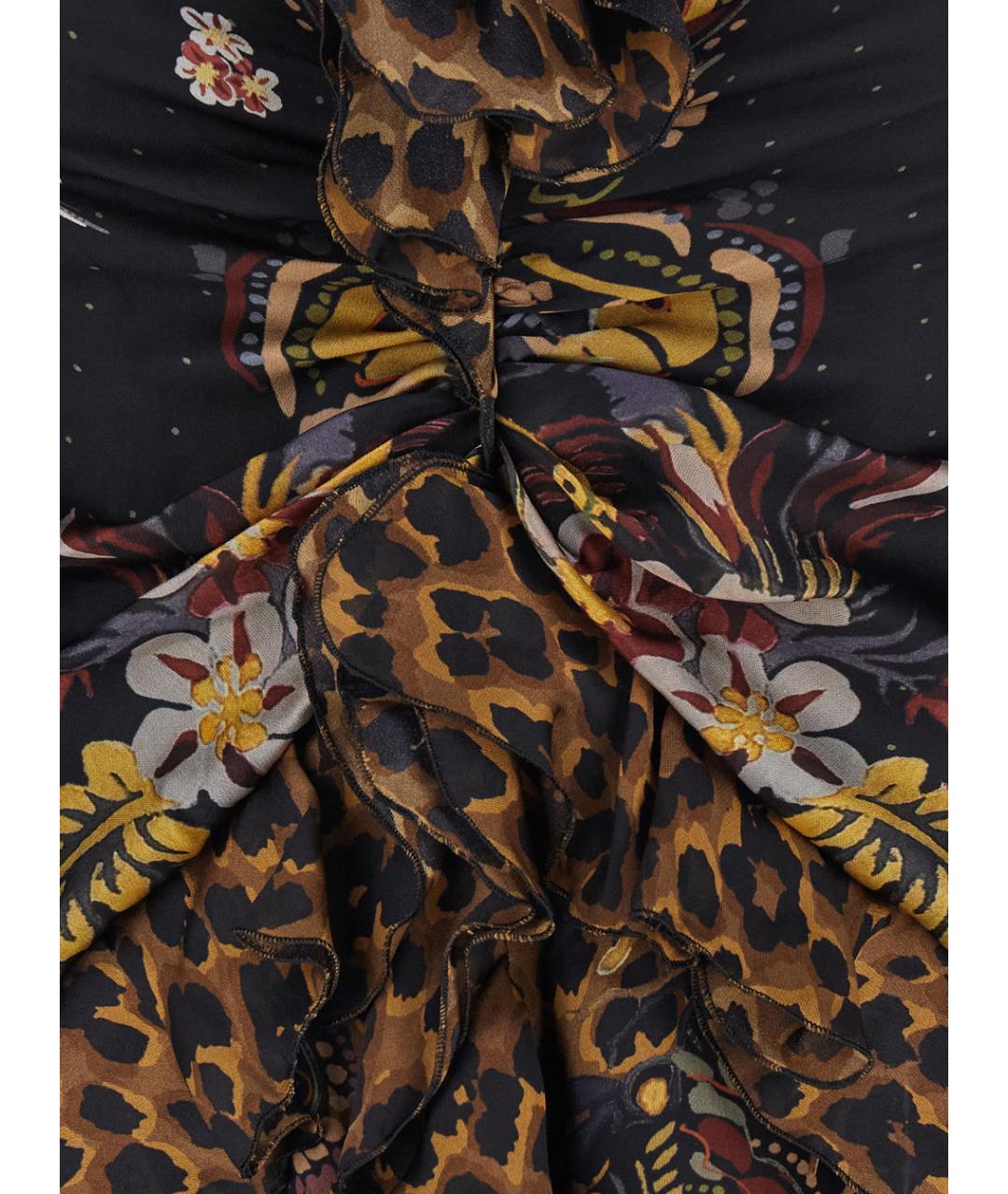 ETRO Коричневое вискозное вечернее платье, фото 2