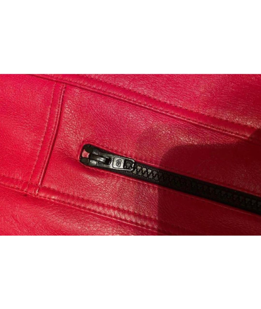 BALENCIAGA Красная кожаная куртка, фото 7