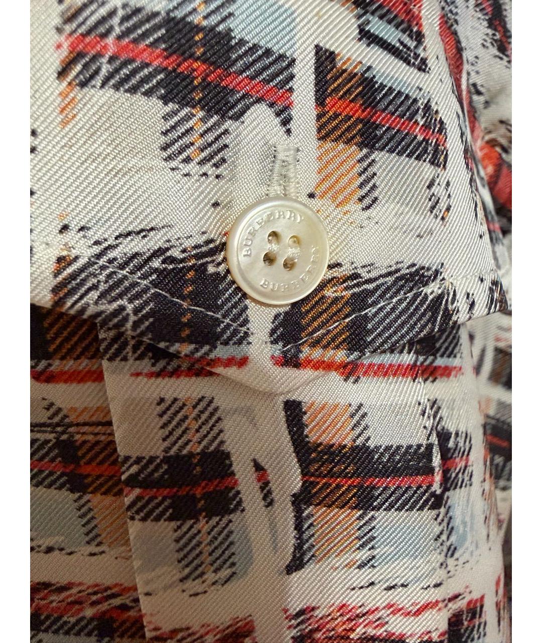 BURBERRY Белая шелковая блузы, фото 5
