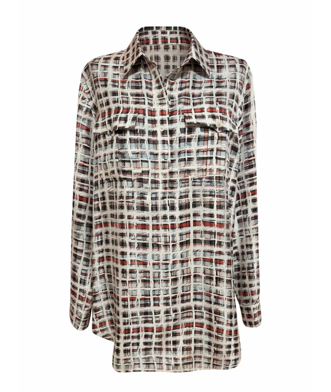 BURBERRY Белая шелковая блузы, фото 1