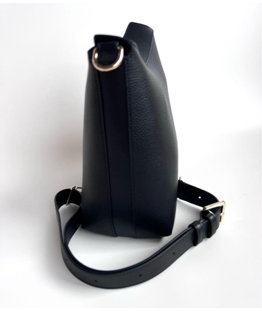 FURLA Черная кожаная сумка через плечо, фото 6