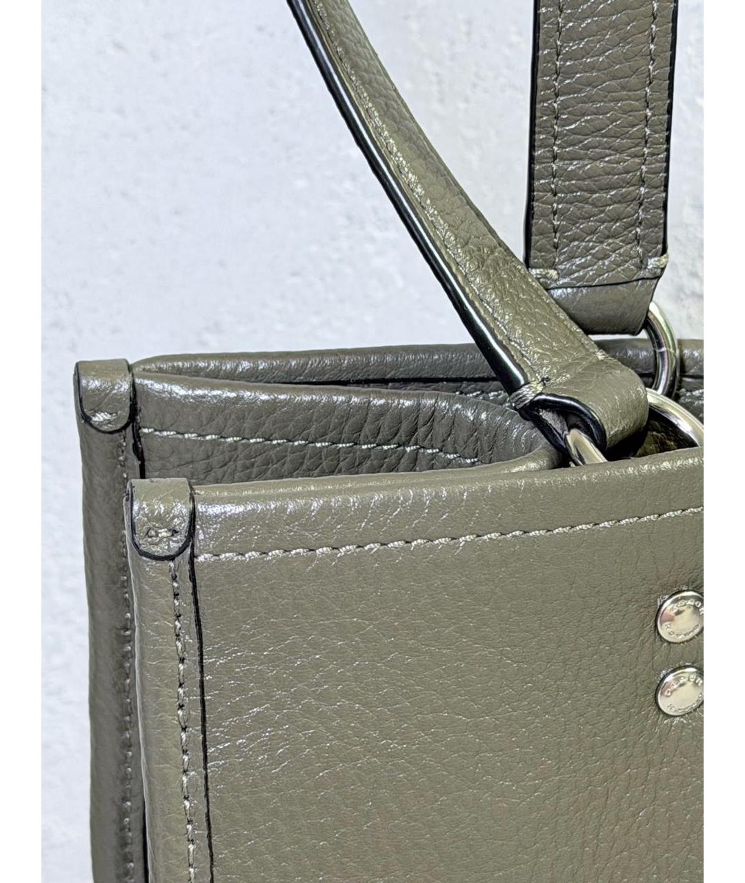 COACH Хаки кожаная сумка тоут, фото 5