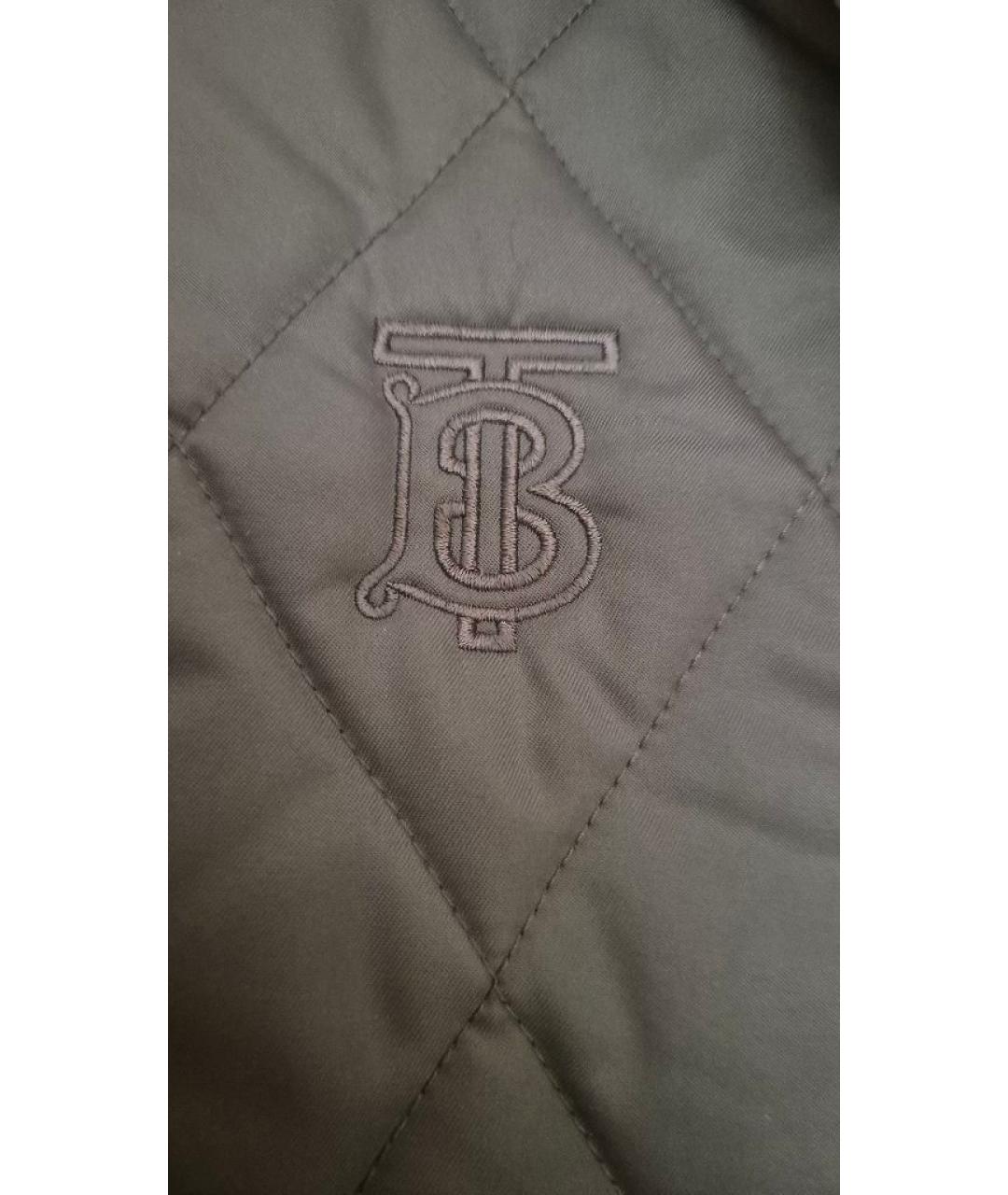 BURBERRY Зеленое нейлоновое пальто, фото 5