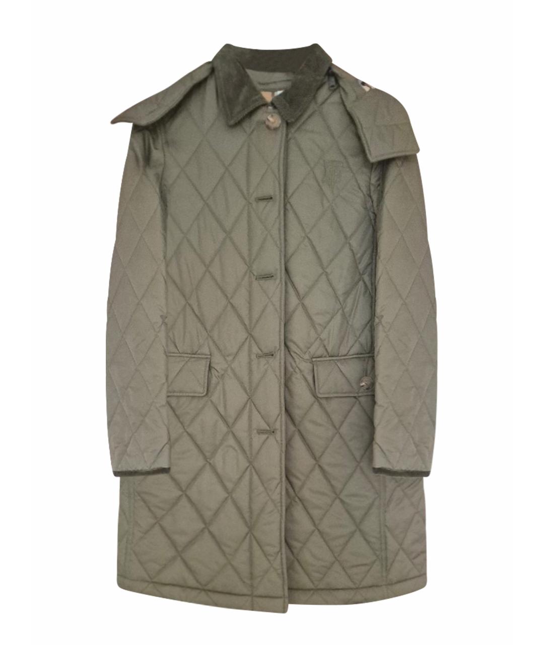 BURBERRY Зеленое нейлоновое пальто, фото 1