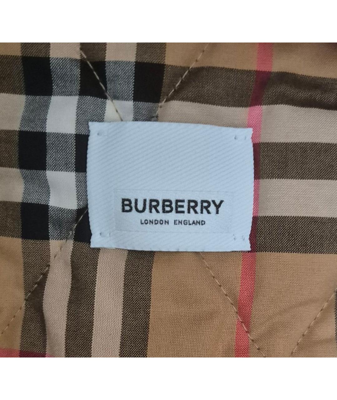 BURBERRY Зеленое нейлоновое пальто, фото 6