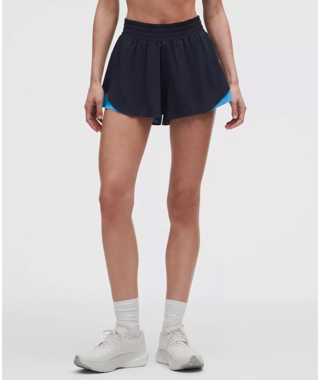 Lululemon Темно-синие полиэстеровые спортивные брюки и шорты, фото 7